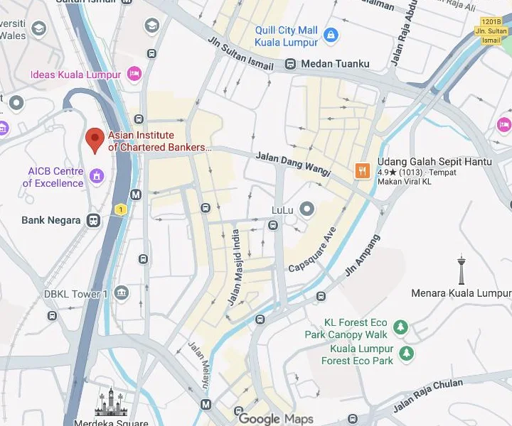 Peta lokasi Bangunan AICB, Kuala Lumpur