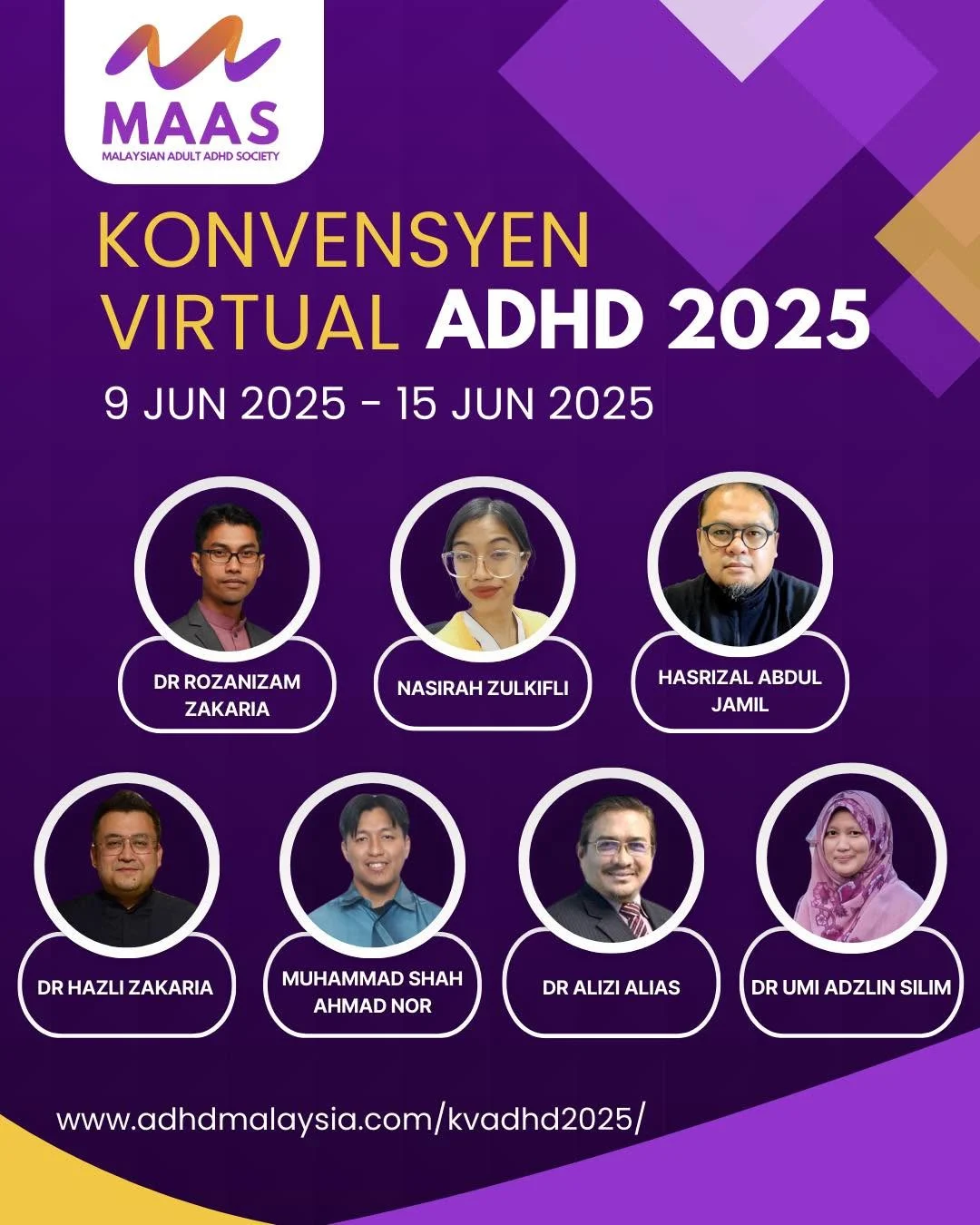 Poster Rakaman Penuh Konvensyen Virtual ADHD 2025
